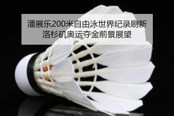 潘展乐200米自由泳世界纪录刷新 洛杉矶奥运夺金前景展望